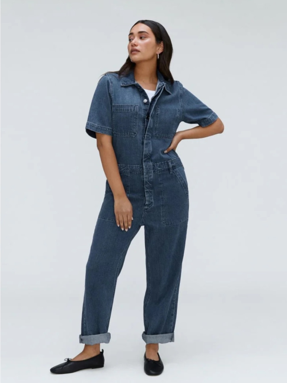 Everlane The Short Sleeve Denim Coveralls 12 utility boiler suit
